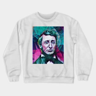 Henry David Thoreau Snow Portrait | Henry David Thoreau Artwork 8 Crewneck Sweatshirt